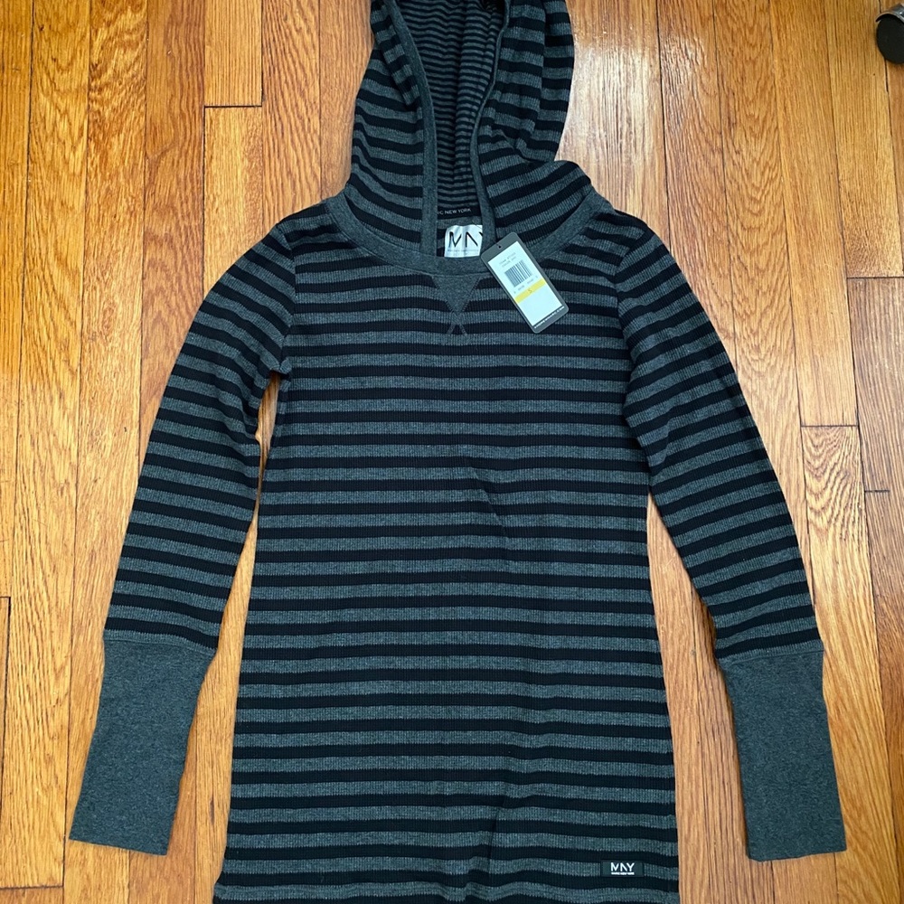 Marc New York Stripped Hooded Top